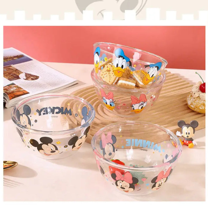 Disney Mickey Glass Bowl High Temperature Resistant Home Microwave Bowl