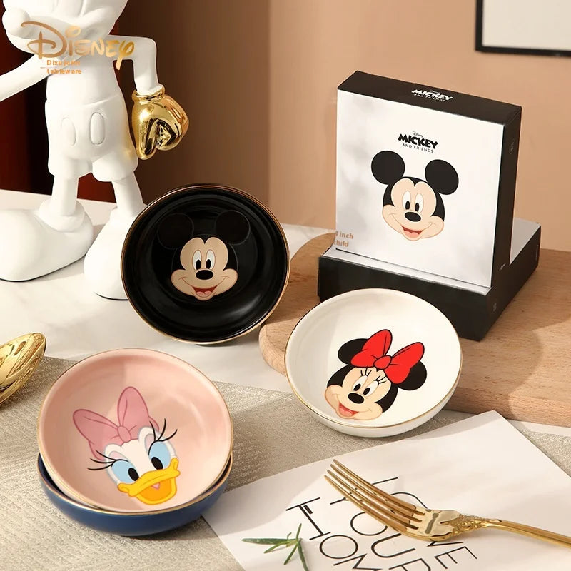 Disney Mickey Minnie Donald Duck Daisy Duck Cartoon Cute Round Dipping Dish