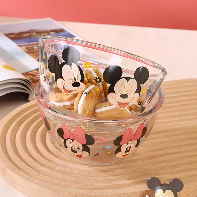 Disney Mickey Glass Bowl High Temperature Resistant Home Microwave Bowl