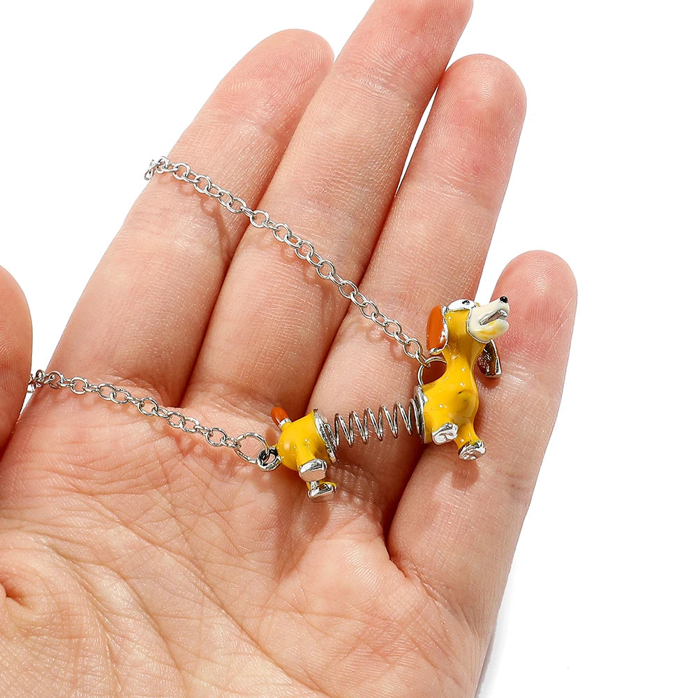 Disney Toy Story Necklace Cute Cartoon Figure Slinky Dog