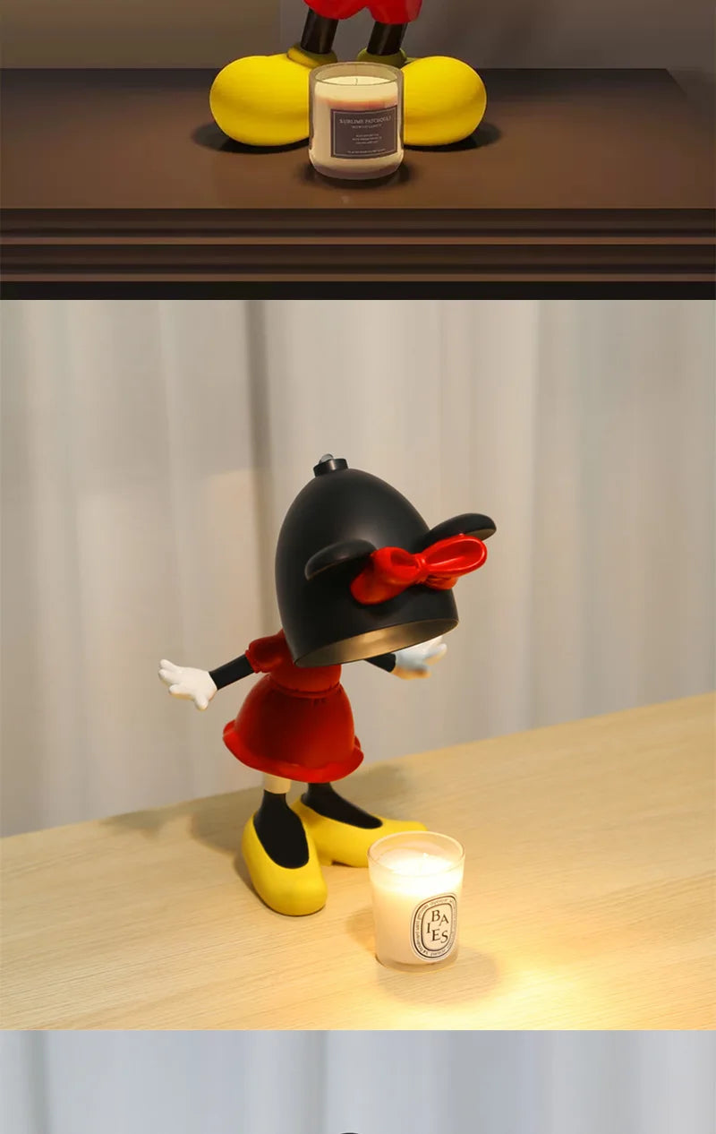 Disney Mickey Mouse Minnie Mouse Action Figures Toys Night Light