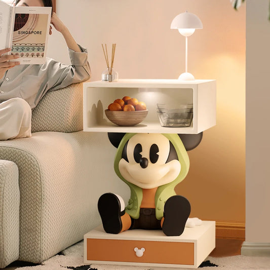 Mickey Bedside Table Creative Small Bedroom Storage Rack Deskstop Home Decoration