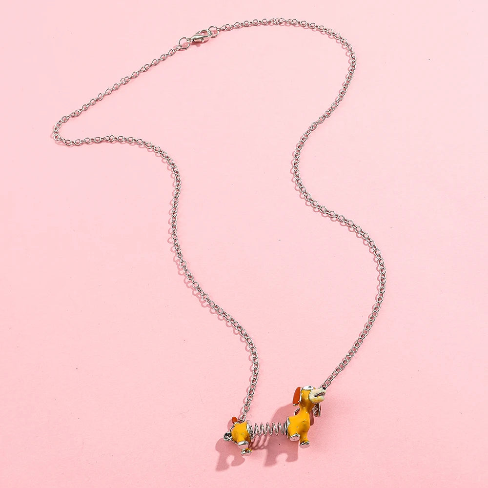 Disney Toy Story Necklace Cute Cartoon Figure Slinky Dog