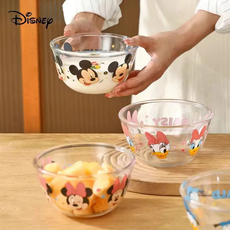 Disney Mickey Glass Bowl High Temperature Resistant Home Microwave Bowl