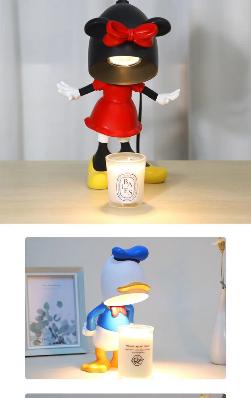 Disney Mickey Mouse Minnie Mouse Action Figures Toys Night Light