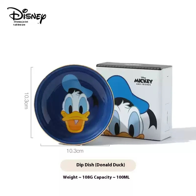 Disney Mickey Minnie Donald Duck Daisy Duck Cartoon Cute Round Dipping Dish