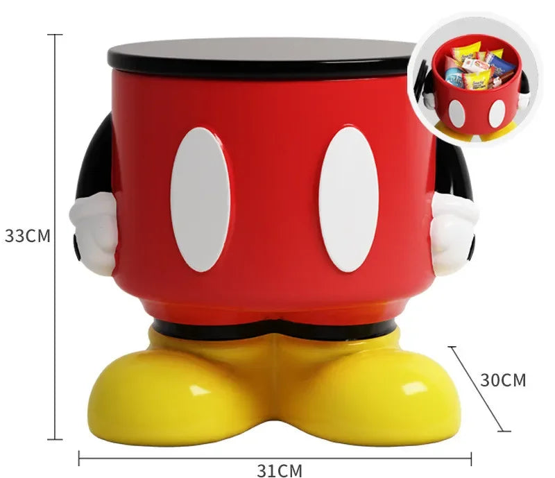 Disney 33cm Mickey Mouse Resin Snack storage stool Action Figure Collection