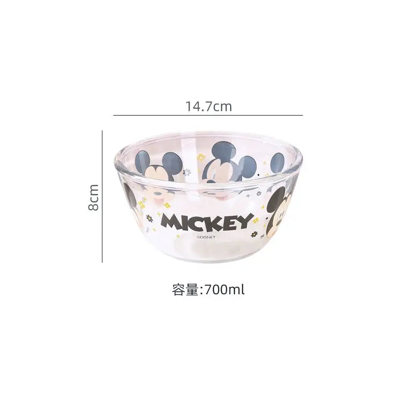 Disney Mickey Glass Bowl High Temperature Resistant Home Microwave Bowl