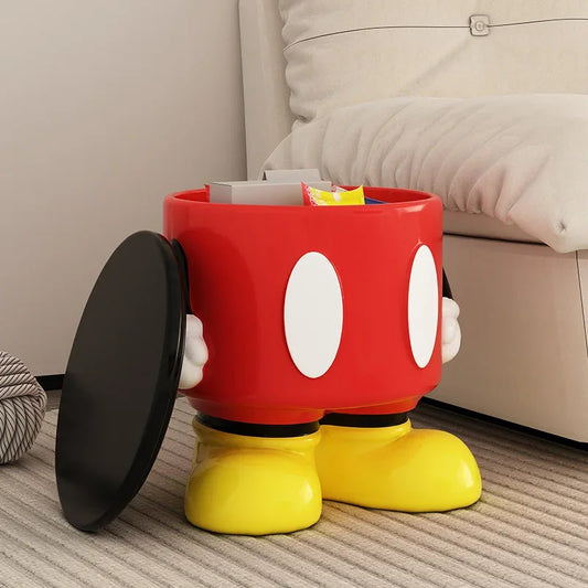 Disney 33cm Mickey Mouse Resin Snack storage stool Action Figure Collection