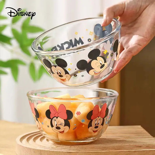 Disney Mickey Glass Bowl High Temperature Resistant Home Microwave Bowl