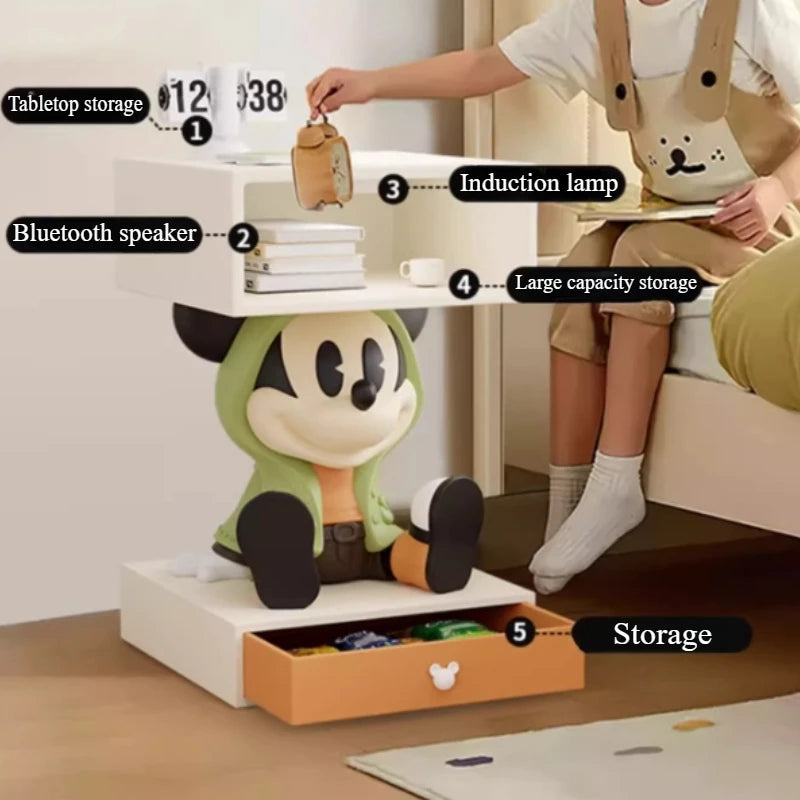 Mickey Bedside Table Creative Small Bedroom Storage Rack Deskstop Home Decoration