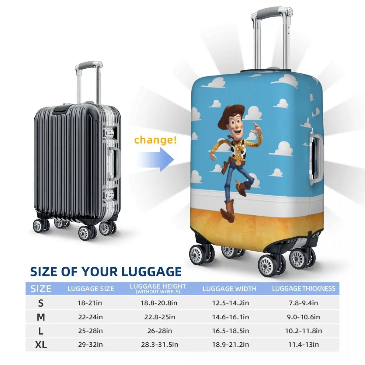 Toy Story Luggage Cover Elastic Travel Suitcase