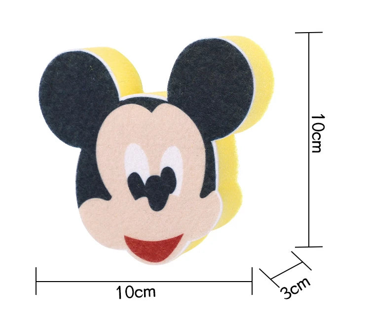 Cartoon Disney Mickey Cleaning Brushes Creative Mickey Sponge Cleaning Tools Kitchen Bathroom Accessories Dishwashing Sponge