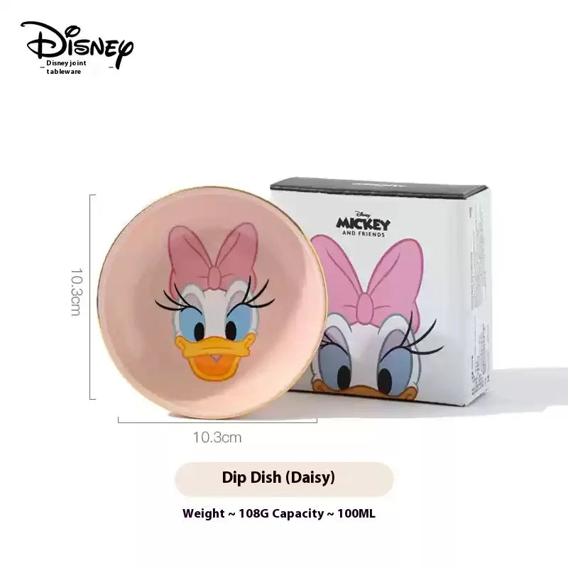 Disney Mickey Minnie Donald Duck Daisy Duck Cartoon Cute Round Dipping Dish