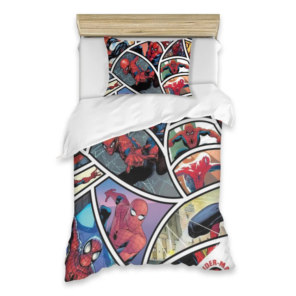 Marvel SpiderMan Single Bed Sheets Set  Complete Case Single Linen Quilt Cover